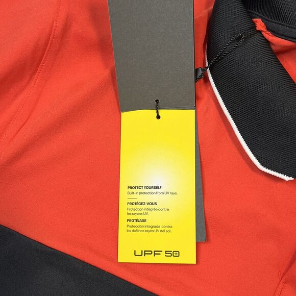 NEW Under Armour Golf Polo Vanish UA Color Block Shirt $90 Size XL Red Black - Picture 8 of 10